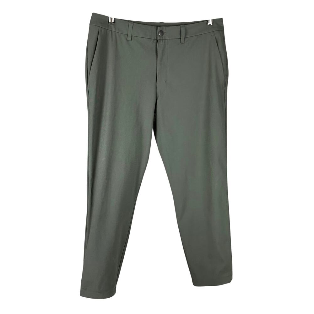 Lululemon ABC Slim-Fit Trouser Warpstreme Army Green Men's Size 33 x 27 EUC